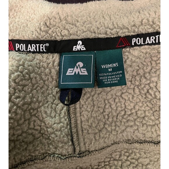 EMS Polartec Fleece Jacket Womens Medium Green Black Full Zip Outdoor Hiking - Picture 8 of 8